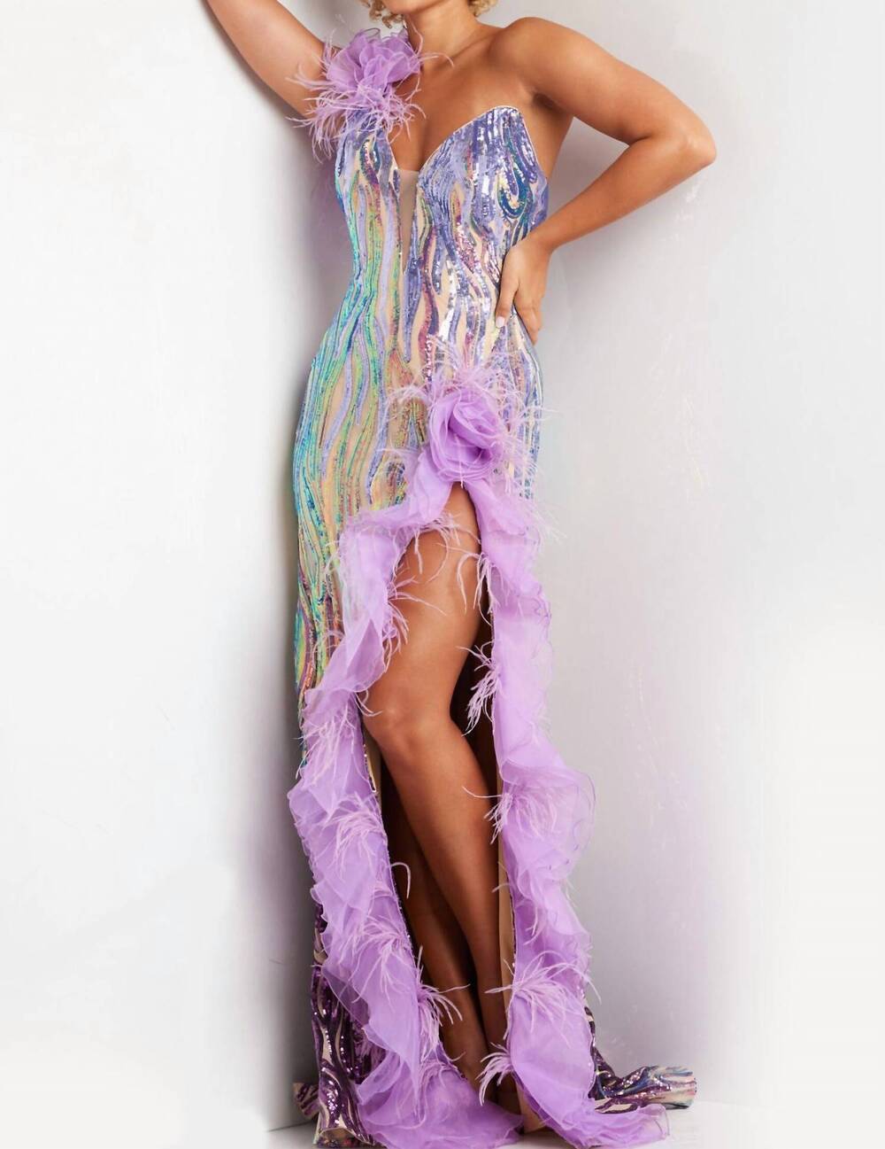NEW JOVANI gloria gown in light purple - Picture 2 of 3